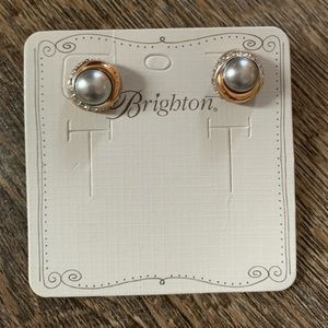 Brighton Neptune’s Rings Grey Pearl Earrings